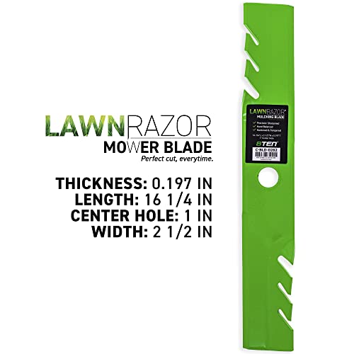 8TEN LawnRAZOR Toothed Blade Set for Exmark Lazer Z S-Series 48" Deck (3 Pack)