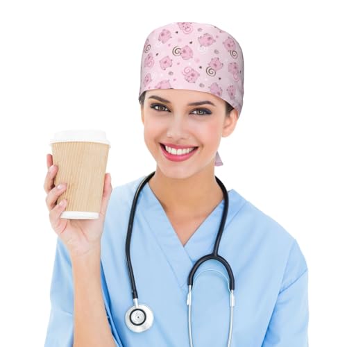 Image of Surgical Caps Men Women, Scrub Cap with Sweatband Adjustable