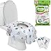Toilet Seat Covers- Disposable XL Potty Seat Covers by Potty Shields (Set of 12 Individually Wrapped) - Extra-Large Coverage Area with No Slip Design