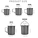 XAGMODSHN Light Weight Metal Cup Camping Picnics Water Mug Tableware with Folding Handle Travel Cooking Equipment Enduring