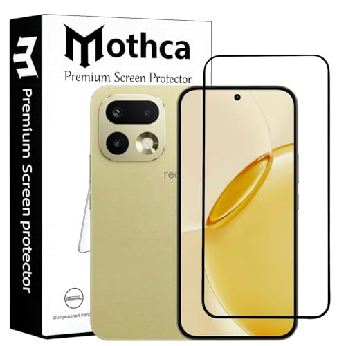 Image of Mothca Military-Grade Tempered Glass Screen Protector Compatible for Realme 16 Pro 5G with Edge to Edge Coverage - Case Friendly, Anti-Scratch & Bubble-Free Installation Kit