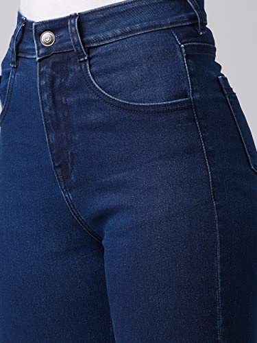 Image of Dolce Crudo Women's Skinny Fit High Rise Cropped Length Stretchable Denim Jeans