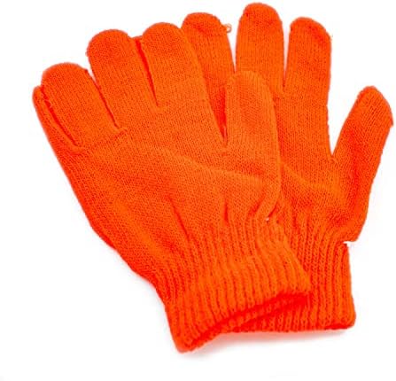 Gebreide handschoenen, vingerloos, neon-oranje