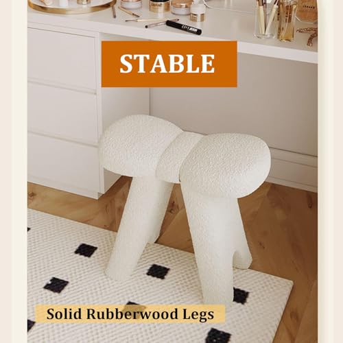 Taburete de terciopelo con lazo y asiento acolchado para decoración de salones 6