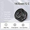 YONGNUO YN35mm F2 Lens 1:2 AF/MF Wide-Angle Fixed/Prime Auto Focus Lens for Canon EF Mount EOS Camera #2
