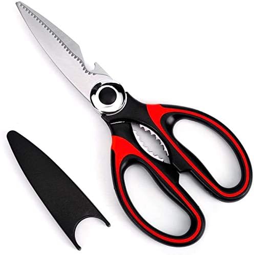 Latest Sharp Kitchen Scissors Heavy Duty Multifunction Purpose Utility Sharp Scissors Cooking Scissors for Chicken Meat Fish Poultry Vegetables Nuts Household Necessity