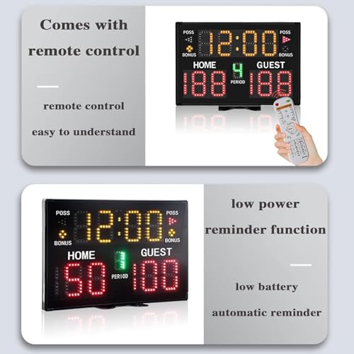 Tableau de bord numérique multisports à 5 modes de notation et affichage LED