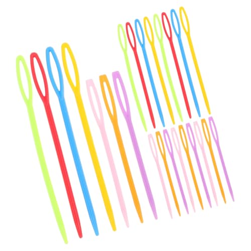 HAWILLOSCH Plastic Sewing Needles for Boys and Girls 40pcs Set Large Eye 7cm 9cm for Weaving Craft Projects