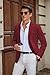 COOFANDY Mens Casual Blazer Slim Fit Suit Jacket Two Button Lightweight Sport Coat Christmas Party Blazer Jacket Wine Red