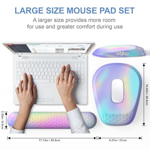 Laokiiy Ergonomic Mouse Pad with Wrist Rest, Memory Foam Support for Office by Laokiiy - Used condition - Image 5