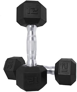 CAP Barbell SDPP-040 Color Coated Hex Dumbbell, Black, 20 pound, Pair