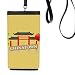Bamboo Lantern Brown China Town Phone Wallet Purse Hanging Mobile Pouch Black Pocket