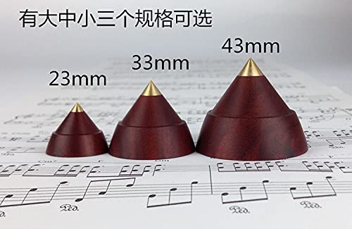 4 pieces sandalwood Dia.23mm Audio Cones wood HiFi Mounts audio Stand Feet amplifier Feet Speaker Shock Shockproof Spikes