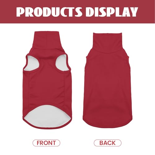 ROZKITCH-Dog-Sweaters-Soft-Fleece-Pullover-Sweatshirt-Pajamas-Turtleneck-Warm-Pet-Cold-Weather-Jacket-Stretchy-Vest-Jumpsuit-Apparel-Outfit-Clothes-for-Small-Medium-Large-Dogs-Walking-Sleep-Red-XL ROZKITCH Dog Sweaters Soft Fleece Pullover Sweatshirt Pajamas Turtleneck Warm Pet Cold Weather Jacket Stretchy Vest Jumpsuit Apparel Outfit Clothes for Small Medium Large Dogs Walking Sleep Red XL