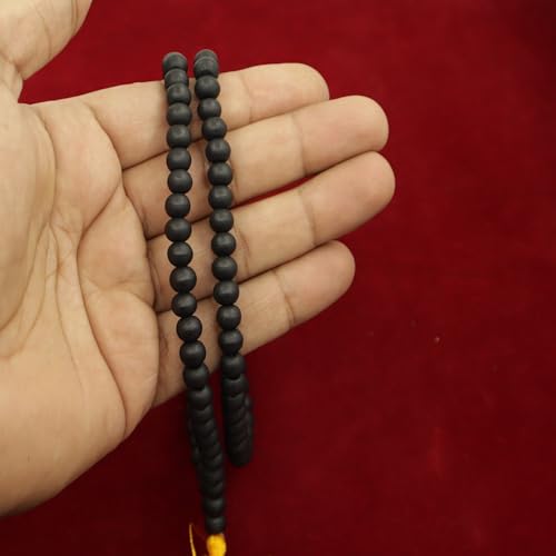 Image of Njels Karungali Mala 108 Beads Necklace | Karungali Wood Chain for Men | Black Beads Mala for Protection, Meditation, Spiritual Wear