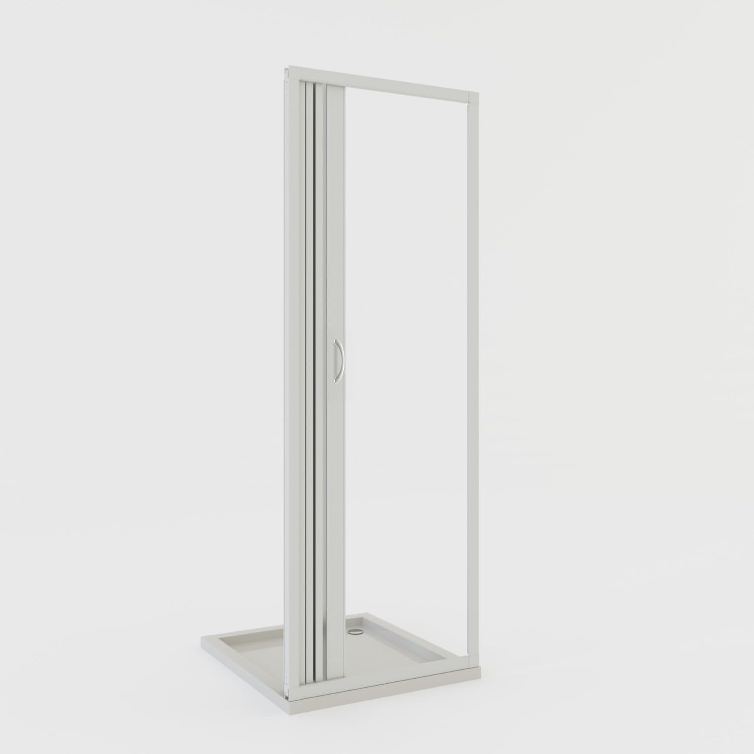 Porta doccia a soffietto in PVC 110 cm H 185 mod. Giglio con apertura laterale