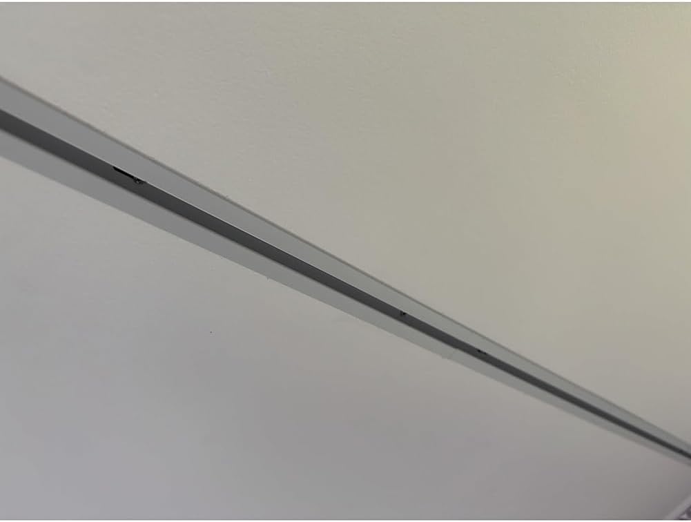 Rygcrud Ceiling Curtain Track Recessed, Curtain Track Ceiling Mount, Ultra-Thin Pre-Built Mount Hidden Room Divider Curtain Rail, Single Sliding(Black,7ft/2.14m)