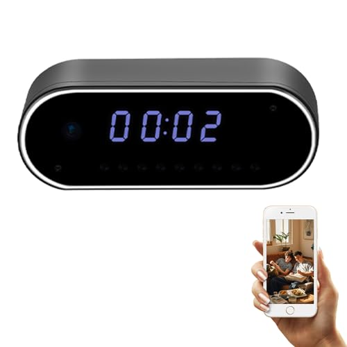 InCliick Clock Camera HD 1080P Mini Cam Clock, Motion Detection, Smart Camera for Pet Security WiFi Cam, Pet Monitor -No Audio