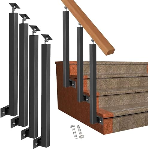 Axe de rampe d escalier réglable en métal pour pose latérale et frontale