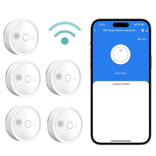 HEIMAN Détecteur de Fumée Wi-FI Intelligent sans Fil photoélectrique avec autonomie de 5 Ans - EN14604 - Avertissement de Batterie Faible