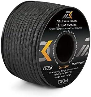 750lb Paracord Cord 11 Strand Inner-Core Nylon Tactical Parachute Cord 750lb for Camping Hiking Outdoor DIY Survival Emergency Cord Paracord Lanyard