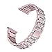 Produktbild LCJQ Uhrenarmband Intelligente Uhr Ersatzbänder kompatibel mit Fitbit Vera/Versa 2 Riemen für Frauen Dressy Metal Armband Jewlery Armband Rose Rosa Ersatzband