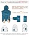 Outdoor Ventures Damen Steppjacke Leichte Packbare Übergangsjacke Warme Winterjacke mit Kapuze für Frauen Gefüttert Pufferjacke mit Taschen für Freizeit Wandern Reisen Keramik Blau L