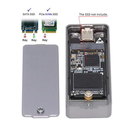 Cablecc Caja Externa USB4 Type-C para SSD M.2 2242/2230 miniatura 2