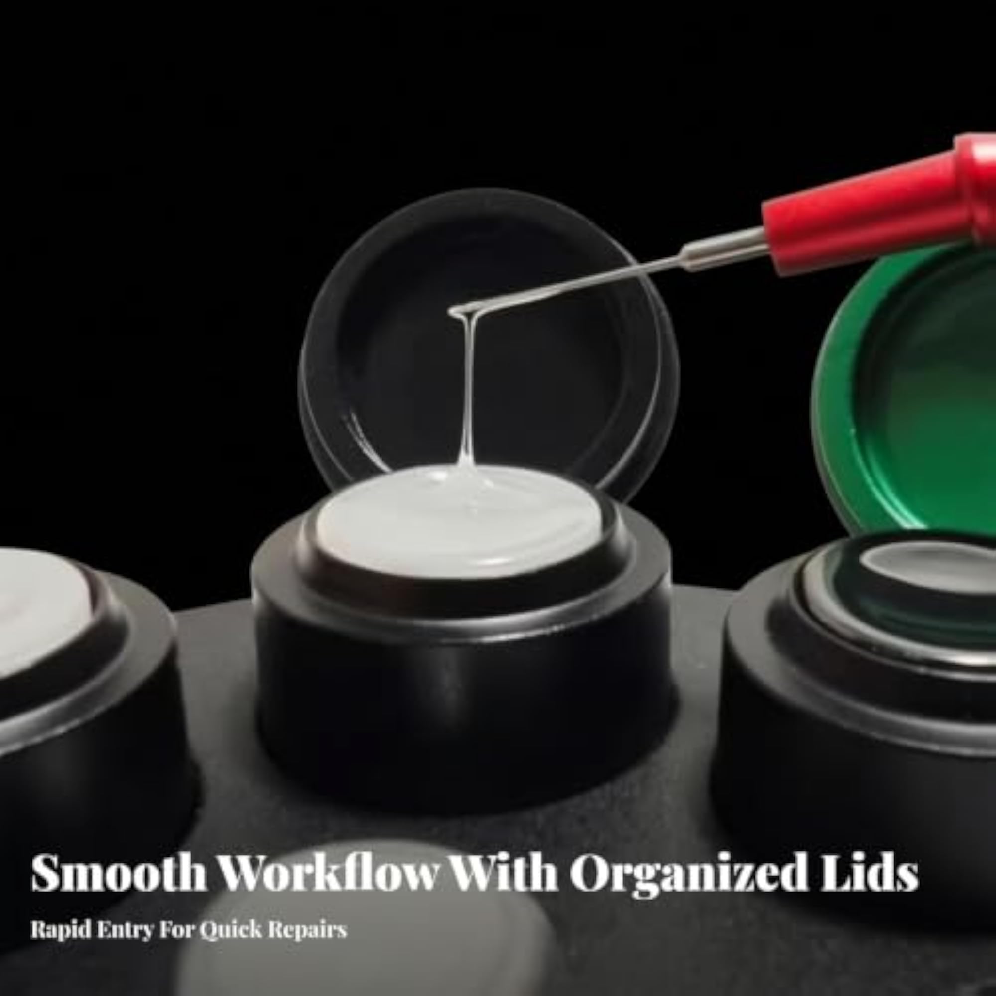 Precision Watch Oil Dish with Four Round Wells, Compact Design
