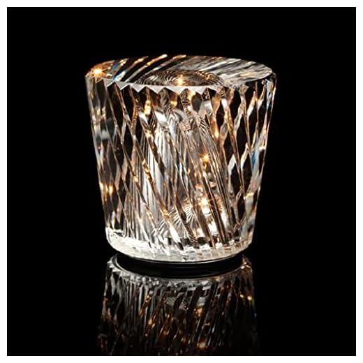 ADLOF Crystal Table Lamp, Eye-Caring Night Light, 3 Color Lights Dimmerable Desk Lamp, Atmosphere Lamp for Kids, Baby, Living Room, Office (Color : Style1)