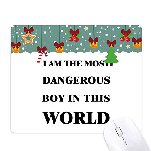 Tapis de souris Noël en caoutchouc Dangerous Boy tapis informatique pour ordinateur