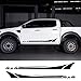 2 pièces Jupe latérale de Porte de Voiture Vinyle 4x4 Autocollants Accessoires automatiques, pour Ford Ranger Raptor Isuzu DMA Nissan NAVARA Toyota Hilux Pick-up