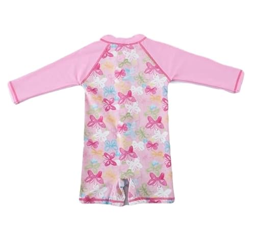 Acqua di Mare Maiô Bebê Menina Manga Longa Proteção UV 50+ 6 a 36 meses (Borboletas Rosa, 18 meses)