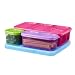 Rubbermaid LunchBlox Kid's Flat Lunch Container Kit, Purple/Pink/Green, 1866736