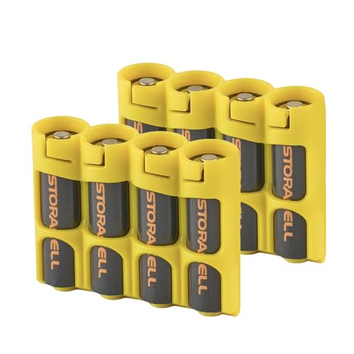 Étui piles AA Storacell jaune anti décharge passive et courts-circuits lot de 2