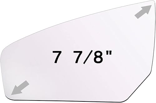 Miniatura 3 de Espejo de vidrio apto para 2007 2008 2009 2010 2011 2012 Nissan Sentra lado izquierdo del conductor LH vidrio plano sin placa de respaldo con