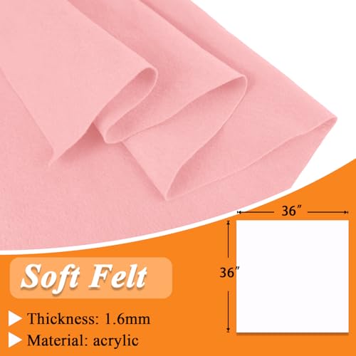 Image of IONTACH 36 inch X 36 inch Soft Felt Fabric 1.6mm Thick (Pearl Blush)