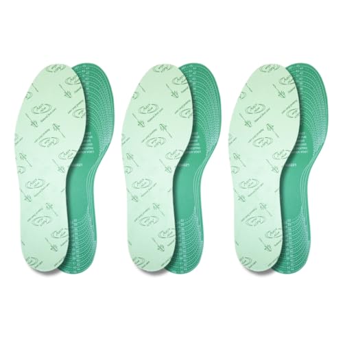 Plantillas Aloe Vera Hombre Mujer - Carbón activo Antiolor, Tacto Suave Transpirables y Antideslizantes - Plantillas Suaves Cómodas de Uso Diario y Trabajo - Unisex Recortable – 3 PARES - CLIVS