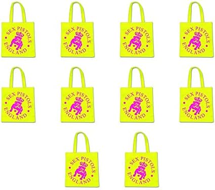 20 Wholesale Job Lot 20 OFFICIAL BAND Punk Pistols Clash ECO Tote Shopping Bags