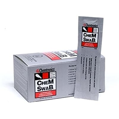 Chemtronics CS25 Chemswab Presaturated Swabs, 25/Pkg