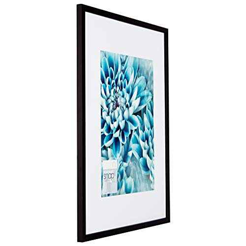 Snap 16X20 Black Wall Picture Frame With Single White Mat For 11X14 Picture #TOP1