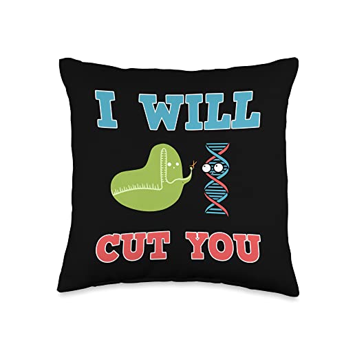 Cool Crispr Gene Editing Cas 9 Bacterium DNA Biotechnology Throw Pillow