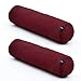 Leewadee Rolka pilates zestaw 2 podpórki pod kark mały joga Bolster poduszka do jogi ekologiczny produkt naturalny, 55 x 15 cm, kapok, czerwony