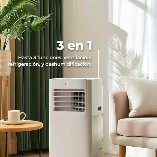 Miniatura 4 de Evvo Aire Acondicionado Portatil 3 En 1, 7.000 Btu, Mando A Distancia, Superficie 15m2, Clase Energética A, Modelo: Clima P7 Blanco