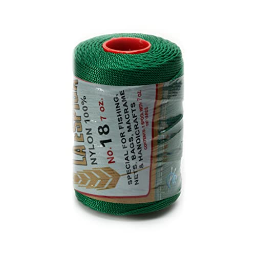 Image of Espiga No.18-100% Nylon Omega String Cord for Knitting and Crochet - 53 Green