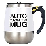 VIDOO Tasse De Mélange 401-500Ml USB Charge en Acier Inoxydable Automatique Mixing Cup Office Utilisation À Domicile -Blanc