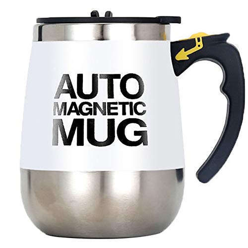 VIDOO Tasse De Mélange 401-500Ml USB Charge en Acier Inoxydable Automatique Mixing Cup Office Utilisation À Domicile -Blanc