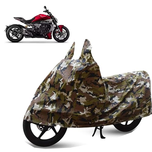 Image of Sulfar Bike Cover for Ducati XDiavel V4 (2026) (Power Cruiser) | Waterproof, Dustproof & UV Protected | All Weather Two Wheeler Cover (Army Green) New 2026 Variants