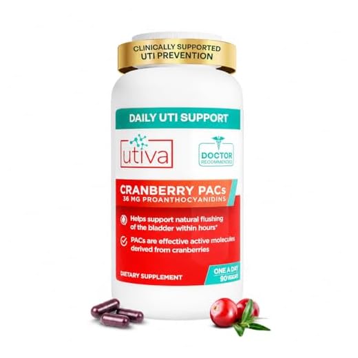 Utiva Cranberry PACs Pills for Flushing of The Urinary Tract and Bladder – 90 Vegi Capsules – 36 milligrams of Soluble PACs – All Natural Super Strength Cranberry – Clinically Proven – Made in Canada