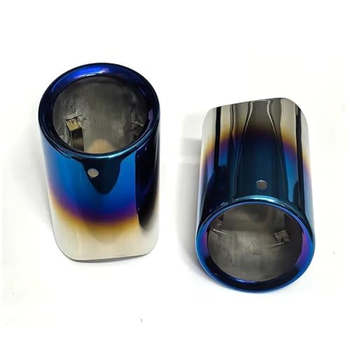 Tuyau d'échappement pour BMW F10 F18 résistant à la rouille titane bleu 2PC